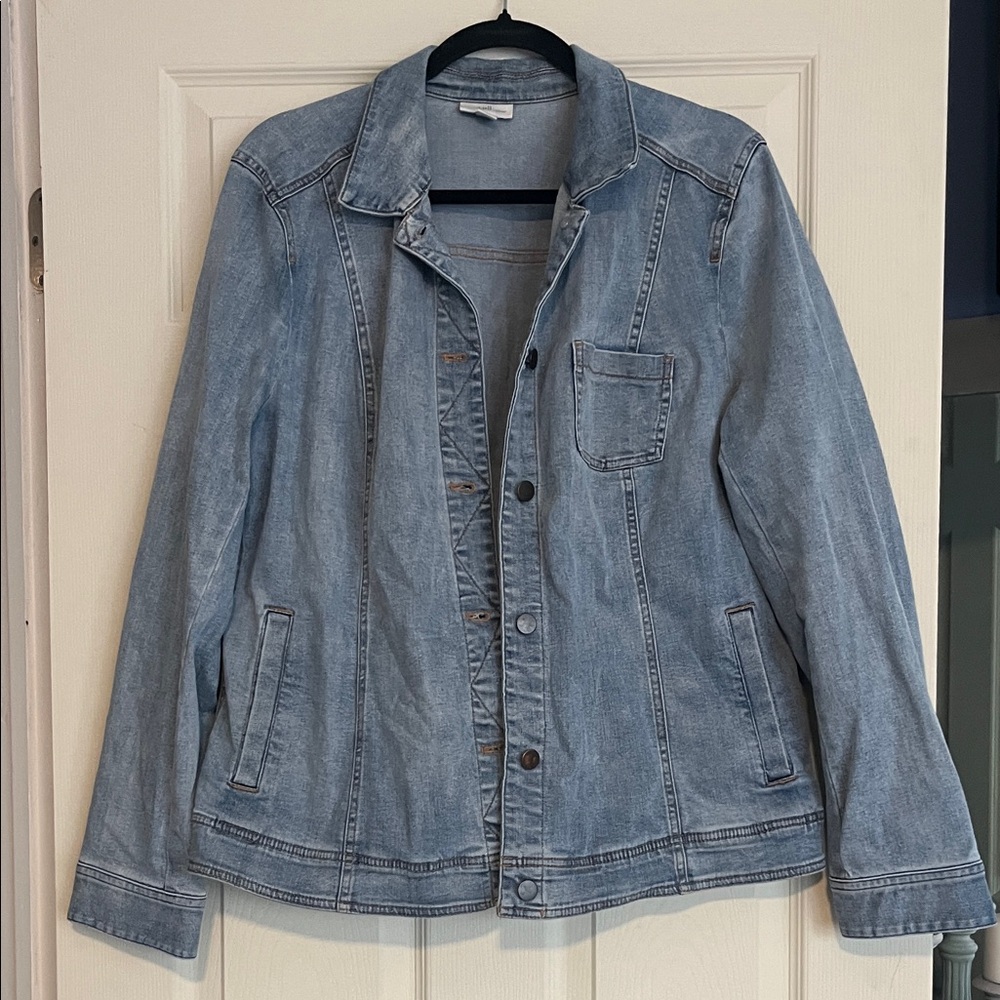 J. Jill Light Blue Denim Jean Jacket